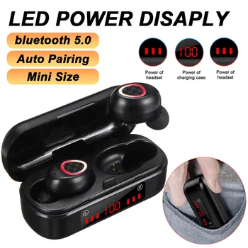 

TWS EARBUDS wireless earphones bluetooth 5.0 HIFI Stereo headset Mini waterproof Earbuds PK A6S E6S F9 G6S I12 For All Phone