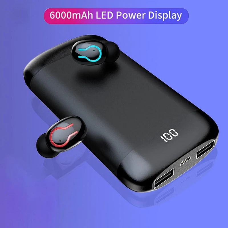 TWS-стереонаушники Q66 с поддержкой Bluetooth 6000 мА · ч | Электроника