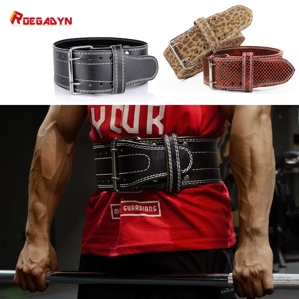 Fitness Equipment Bodybuilding Squat Leather Belt Weightlifting Wide Belt Men And Women Training