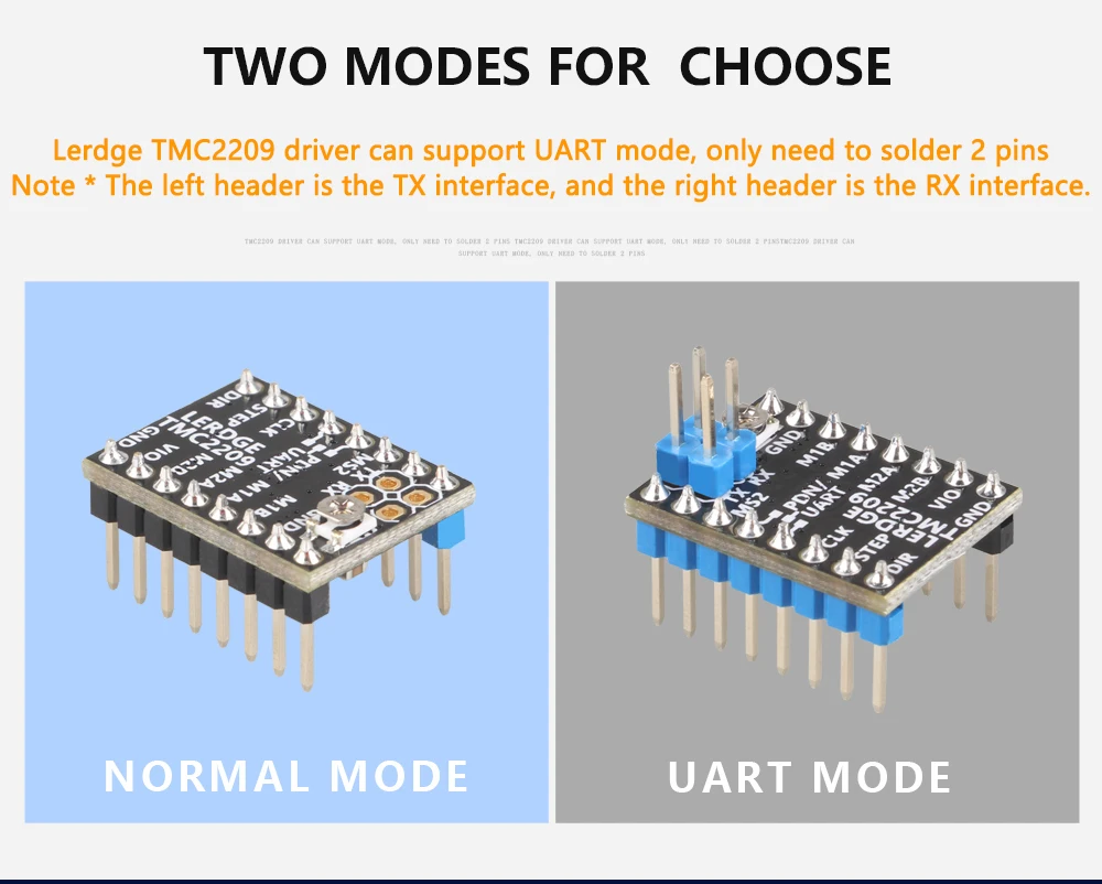 LERDGE 3d части принтера TMC 2209 Драйвер шагового двигателя 256 UART TMC2208 A4988 LV8729 TMC2130 Stepstick 2.0A ультра-бесшумный Ender3