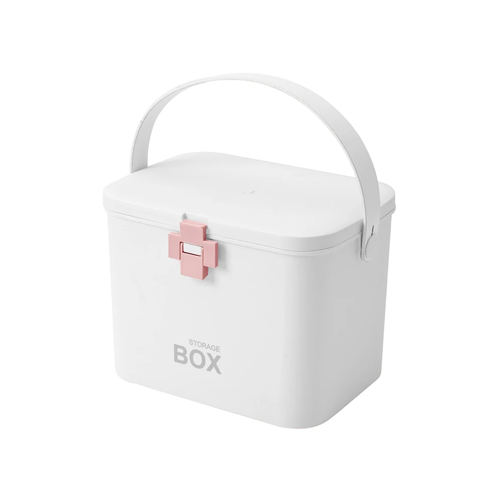 

Large Capacity Container Medicine Box Partition Multi Layer ABS First Aid Kit Cross Lock Portable Home Dustproof Organizer
