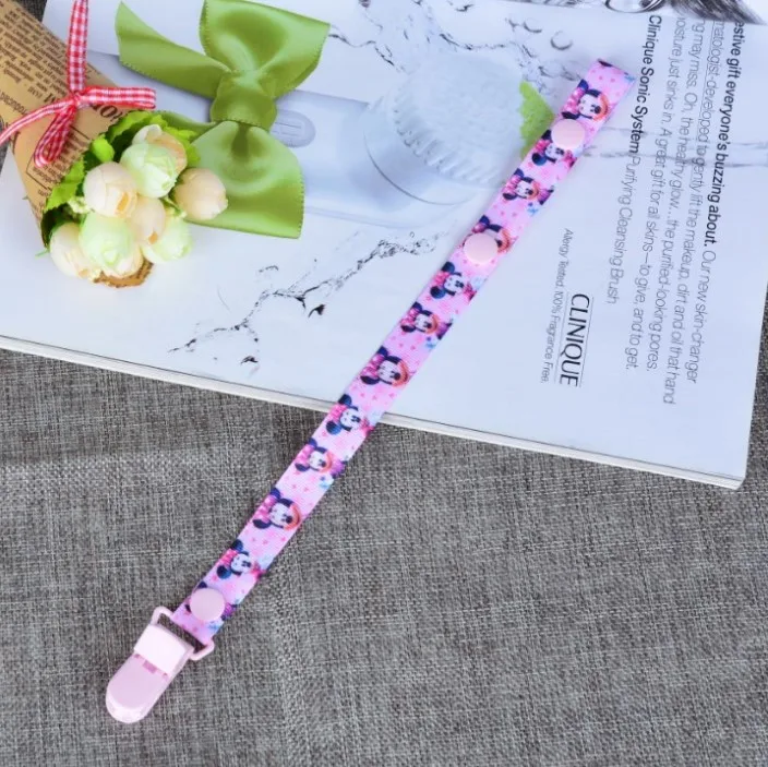 1Pcs Mickey Minnie Theme Baby Pacifier Clip Pacifier Chain Dummy Clip Nipple Holder Children Pacifier Clips Soother Holder 