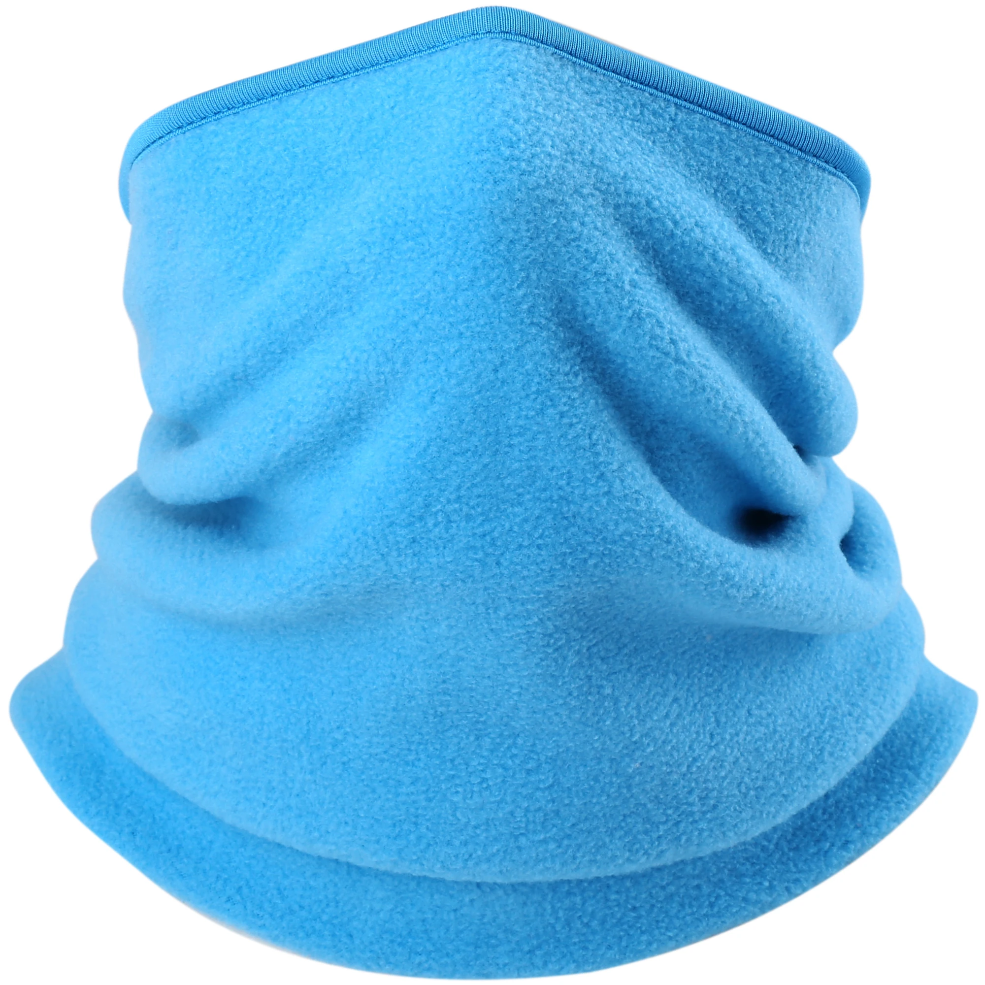 Мужская и Женская повязка на шею, полумаска для лица, для холодной погоды, флисовая бандана на шею, накидка на шею, шарф, велосипедный щит для лица, головной убор, повязка на голову - Цвет: Sky Blue