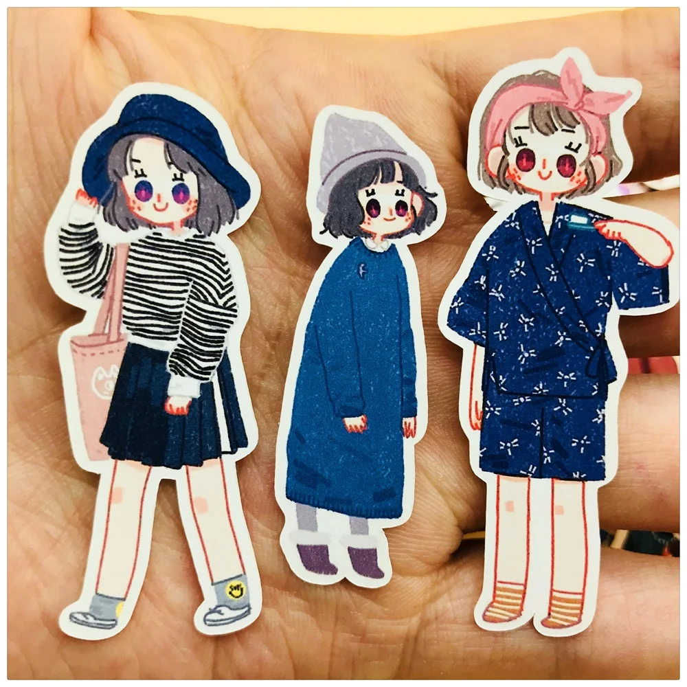 

33Pcs/Set Hand Draw Cartoon Friends Sticker DIY Craft Scrapbooking Album Junk Journal Planner Decorative Stickers