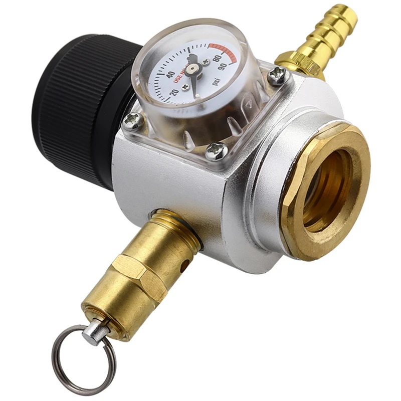 Мини CO2 газовый регулятор 0-90PSI бочонок зарядное устройство с клапаном выпуска для соды T21x4 Бутылка Разливного Пива Kegerator сода