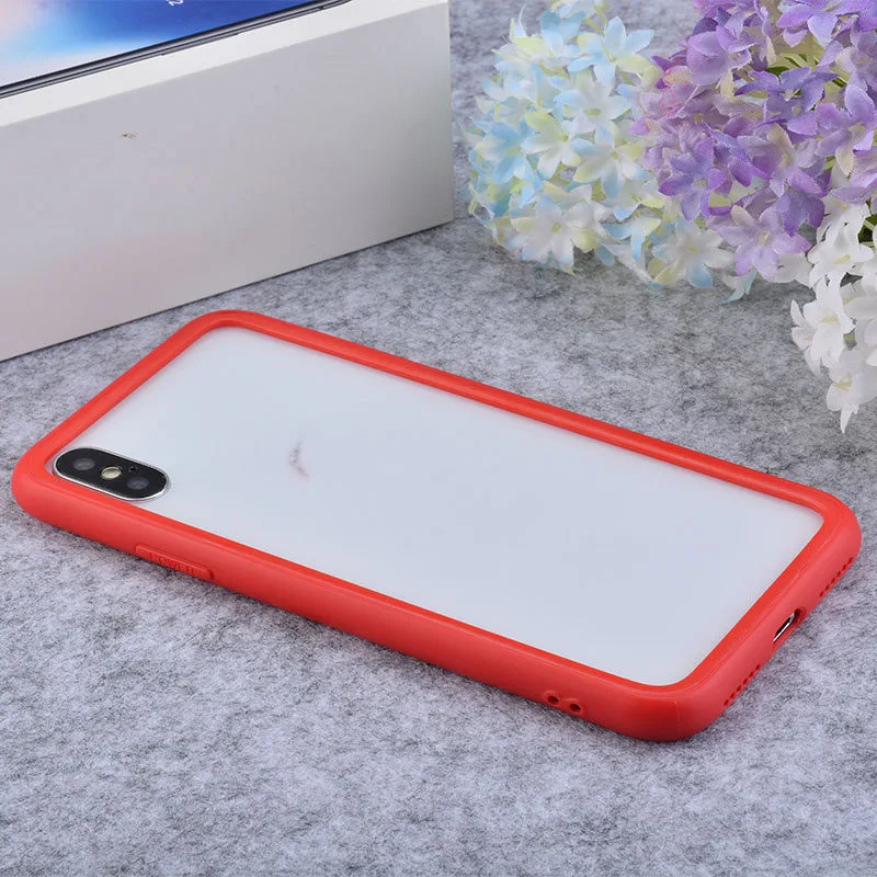 Красный Для iPhone 11 Pro Max Silm Мягкий Силиконовый противоударный бампер чехол с рамкой из термополиуретана для iPhone 6 6S 7 8 Plus XR X XS Max бампер чехол - Цвет: Красный