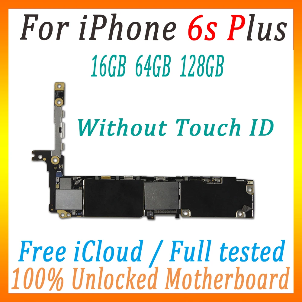 Бесплатный iCloud для iPhone 6S plus оригинальная материнская плата с/без touch ID, разблокированная материнская плата для iPhone 6S P Панель