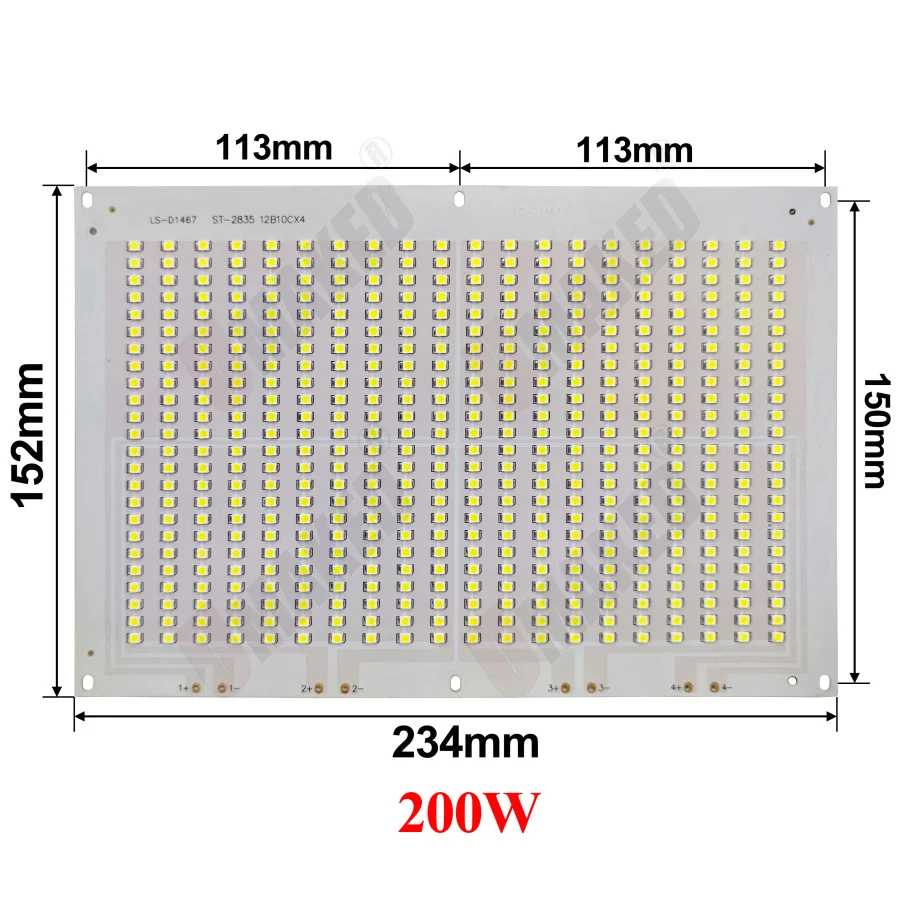10pcs 50/100/150/200W LED 투광 조명 PCB 플레이트 SMD2835 led 칩 보드, LED 홍수 조명 소스, 잔디 조명, 정원 조명