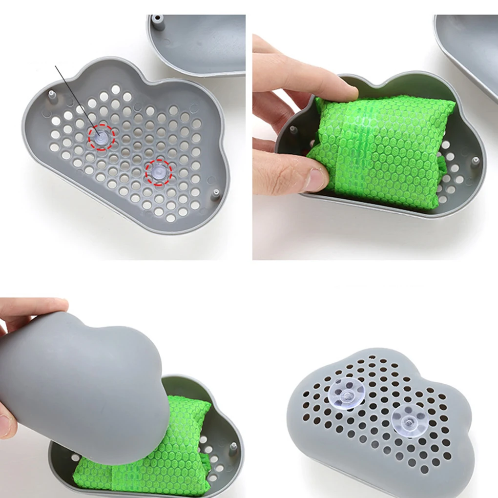 Cloud Shaped Refrigerator Car Air Purifier Suction Cup Fragrance Box Fridge Activated Bamboo Charcoal Deodorant