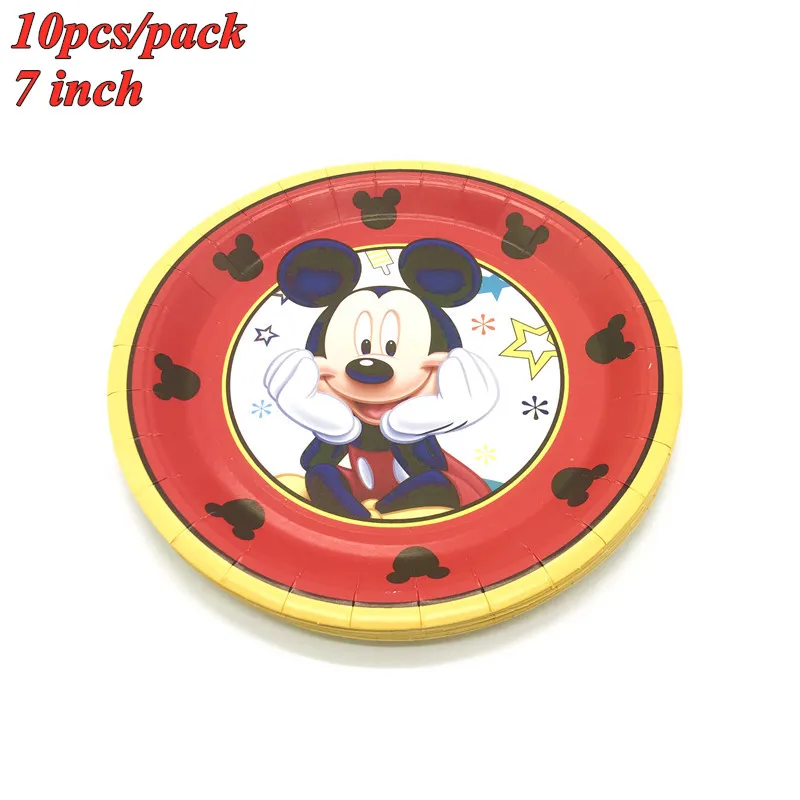 glow party supplies Mickey Mouse Theme Disposable Tableware Cup Plate Baby Children Birthday Party Supplies Kids Boys Family Friend Party Decoration Events & Parties near me Events & Parties