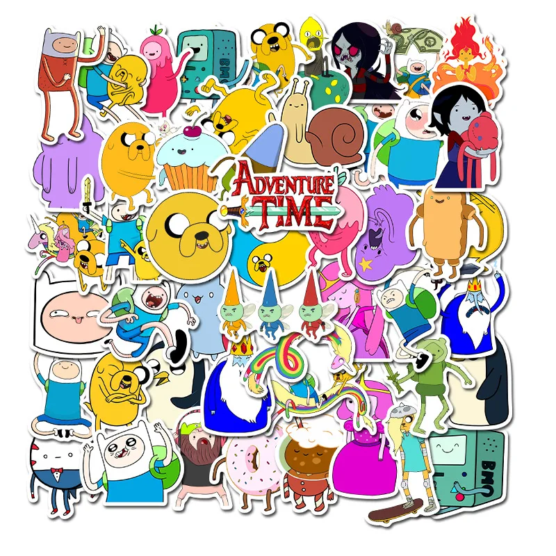 50 шт. аниме Adventure Time наклейка s пакет для детей на ноутбук холодильник телефон скейтборд дорожная наклейка на чемодан