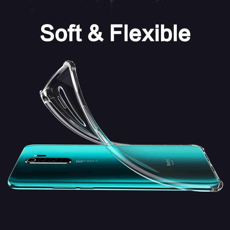 Чехол для Xiaomi Redmi Note 8 Pro защитный мягкий прозрачный чехол подушка безопасности