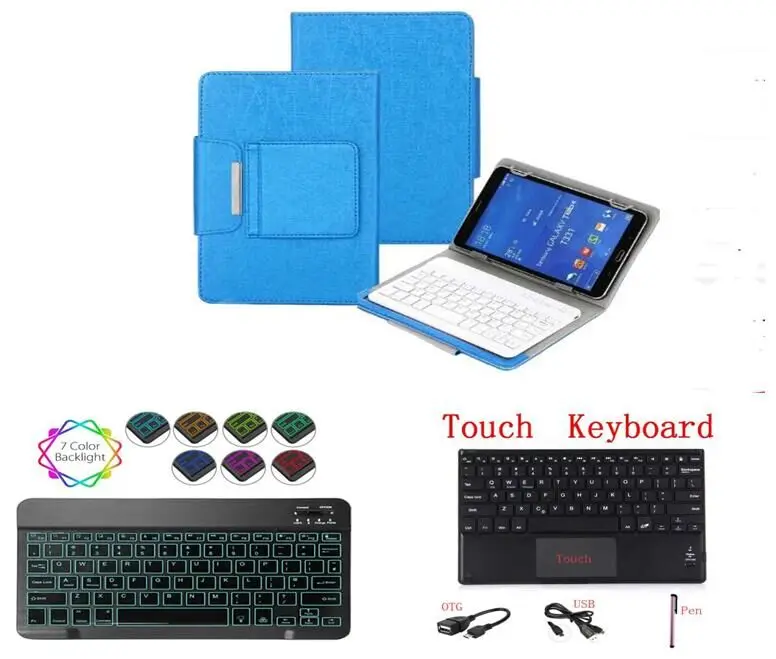 

Cover for Samsung Galaxy Tab A 9.7 Inch T550 T555C P550 P555C SM-T550 Tablet Backlit Bluetooth Keyboard Case Touchpad Keyboard