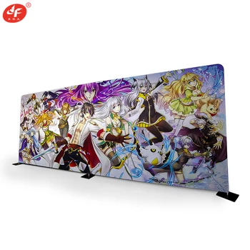 

20ft Custom Straight Curve Aluminum Frame Exhibition Display Logo Printed Tension Fabric Backdrop Banner Stands