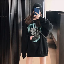 

Round Neck Velvet Sweater for Women, Chic Jacket, Loose, Plus Size, Korean Style, New Fall and Winter 2021 Collection