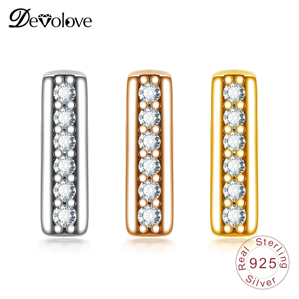 

DEVOLVE 925 Sterling Silver Dangle Reflexions Dazzling Clip Stopper Charms Beads Fit Original Pandora Bracelet DIY Women Jewelry