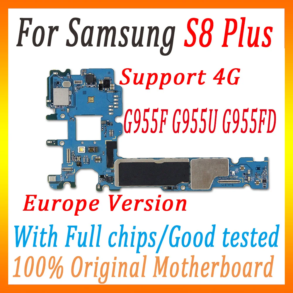 Оригинальная материнская плата для samsung Galaxy S8 plus G955F G955FD G955U 64 ГБ с полным чипом логическая плата