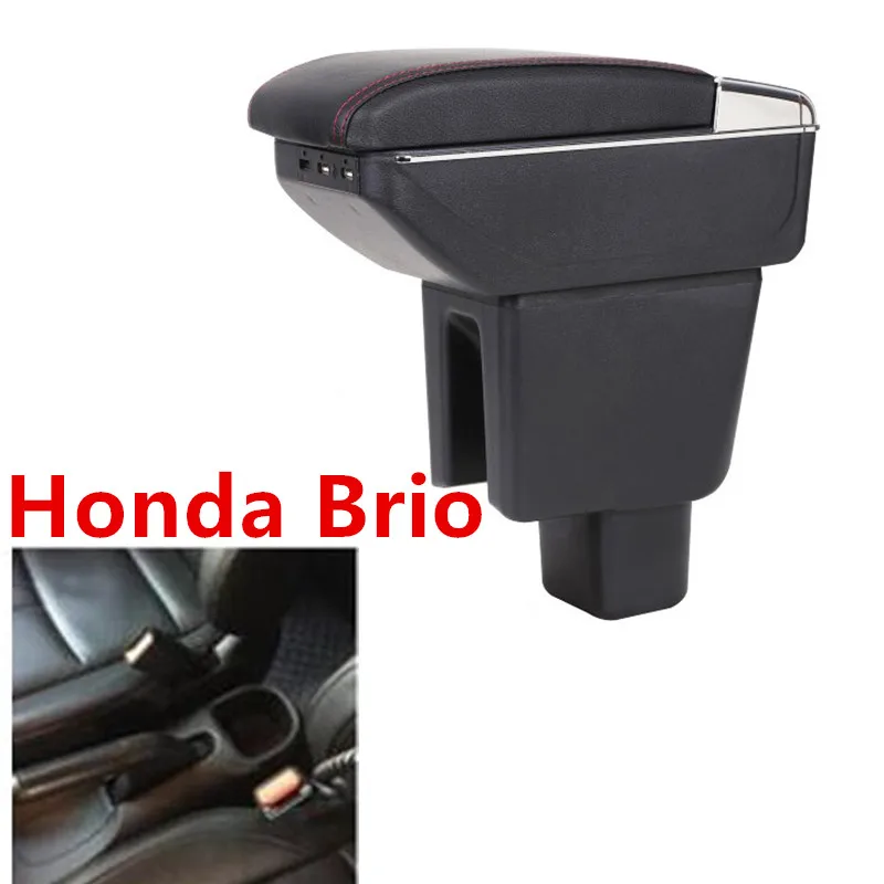 Для Honda Brio подлокотник коробка центральный магазин содержание коробка Подстаканник Пепельница интерьер автомобиля-Стайлинг украшения аксессуары 14-18