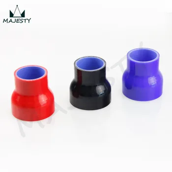

5 pcs 2 3/4" to 2 3/8" Straight Reducer Silicone Turbo Hose Coupler 60mm - 70mm black/blue/red