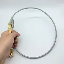 Fouet métallique Portable personnalisé, auto défense enveloppé à la taille, à Insertion rapide, Flexible, dissimulé, tactique, monté sur véhicule