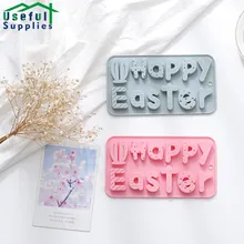 

Happy Easter English Alphabet Mold Holiday Decorating for Baking Chocolate Silicone Molds Kitchen Accessories Cake Letter Mold