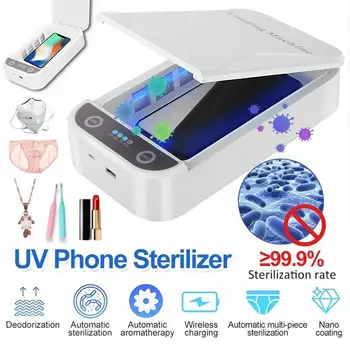 

DC 5V UV Light Phone Sterilizer Box Jewelry Phones Cleaner Personal Disinfection Cabinet with Aromatherapy Esterilizador Box