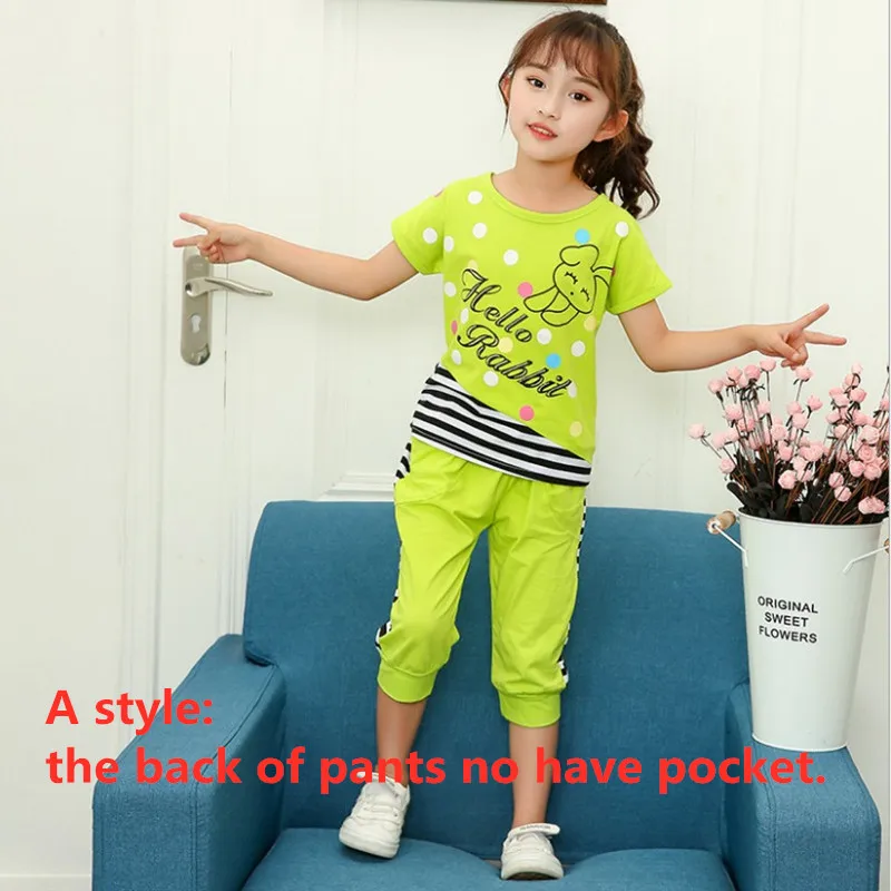 5-14T Girl Summer New Children Clothing Set Cotton Cartoon Letter Girls Clothes Casual Short-Sleeve Suit for kids clothing set,kids t shirt,girls clothing set,kids sports suit,boys clothing set,children sports suit,kids sweatshirt set