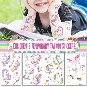 

Halloween Cartoon Unicorn Tattoo For Kid Cute Fake Taty Children Temporaire Body Art Waterproof Temporary Tattoo Sticker