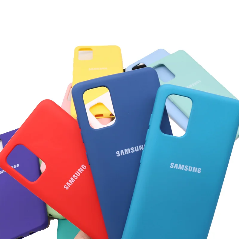 Samsung Galaxy A51 5G A71 5G Liquid Silicone Case Soft Silky Shell Cover Galaxy A51 A71 High Quality Soft-Touch Back Protective phone card case