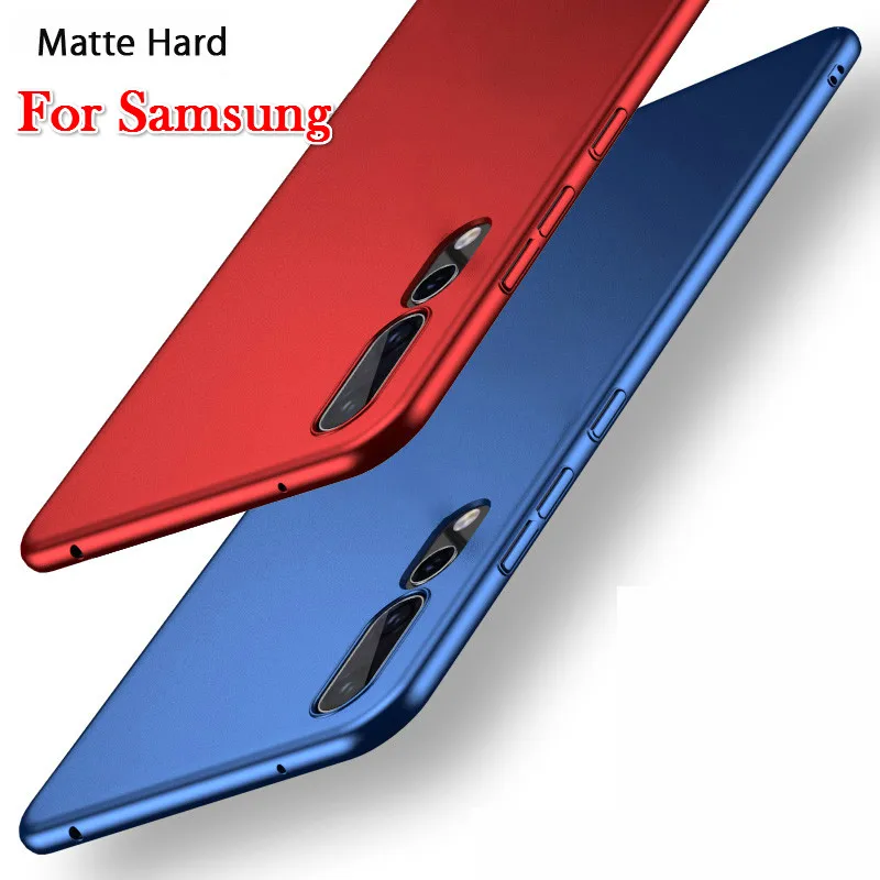 Тонкий жесткий чехол из поликарбоната для samsung galaxy A7 2018 S10 5G S10e матовый