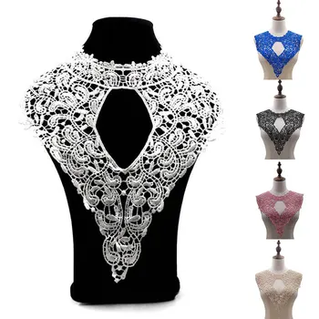 

1PC Lace Collar Beautiful Flower Venise Lace Applique Trim Lace Fabric Sewing Supplies Lace Neckline DIY Neckline Collar