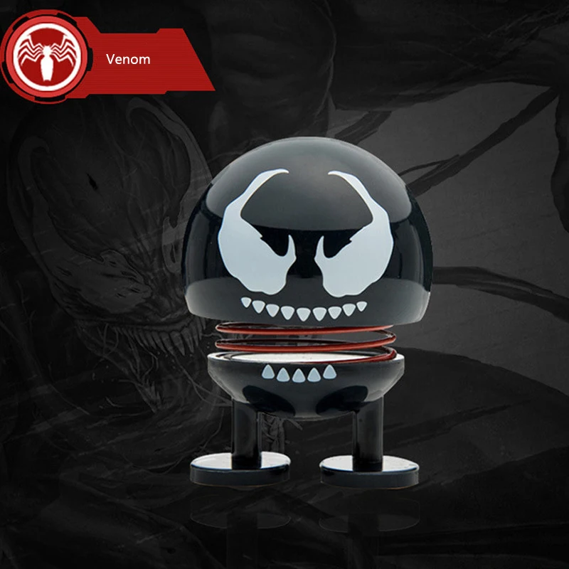 Марвел Супергерои из “Мстителей” с человеком-пауком "Халк", "venom Капитан Америка встряхиванием светодиодная наголовная кукла автомобильные аксессуары для автомобилей украшение автомобиля