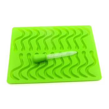 

Silicone Gummy Mold Silicone Gummy Worm Candy Chocolate Mold With Dropper Candy Molds Chocolate Molds