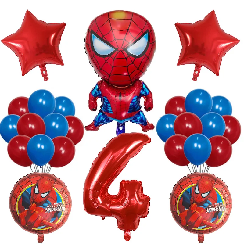26 шт Человек-паук hero шар 30 дюймов номер воздушный шарик из фольги в форме детского