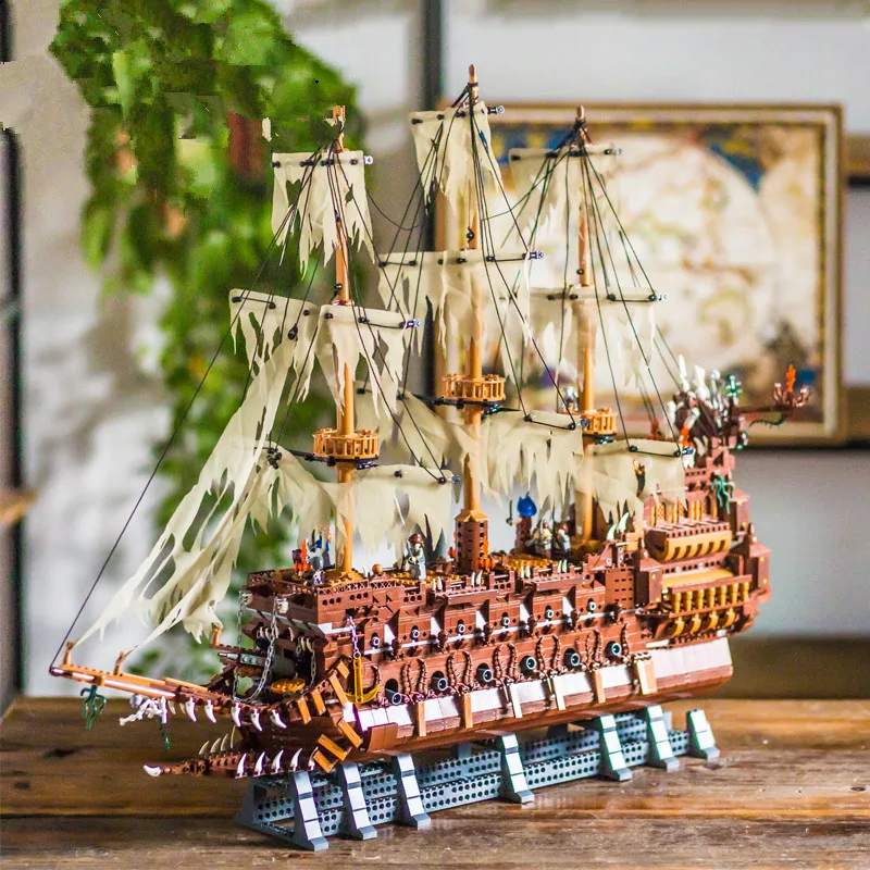 DHL 16009 16016 16006 22001 от Black Pearl Queen Anne голландец модель парусного блок|pirates of caribbean|pirates the