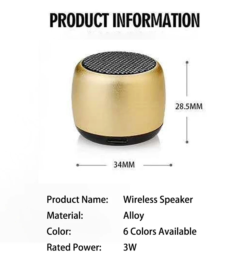 wireless bluetooth speakers Bluetooth Speaker Mini Sound box Wireless Speakers Portable Small Soundbar Alloy Music Box Caixa De Som Altavoz Bluetooth speaker box