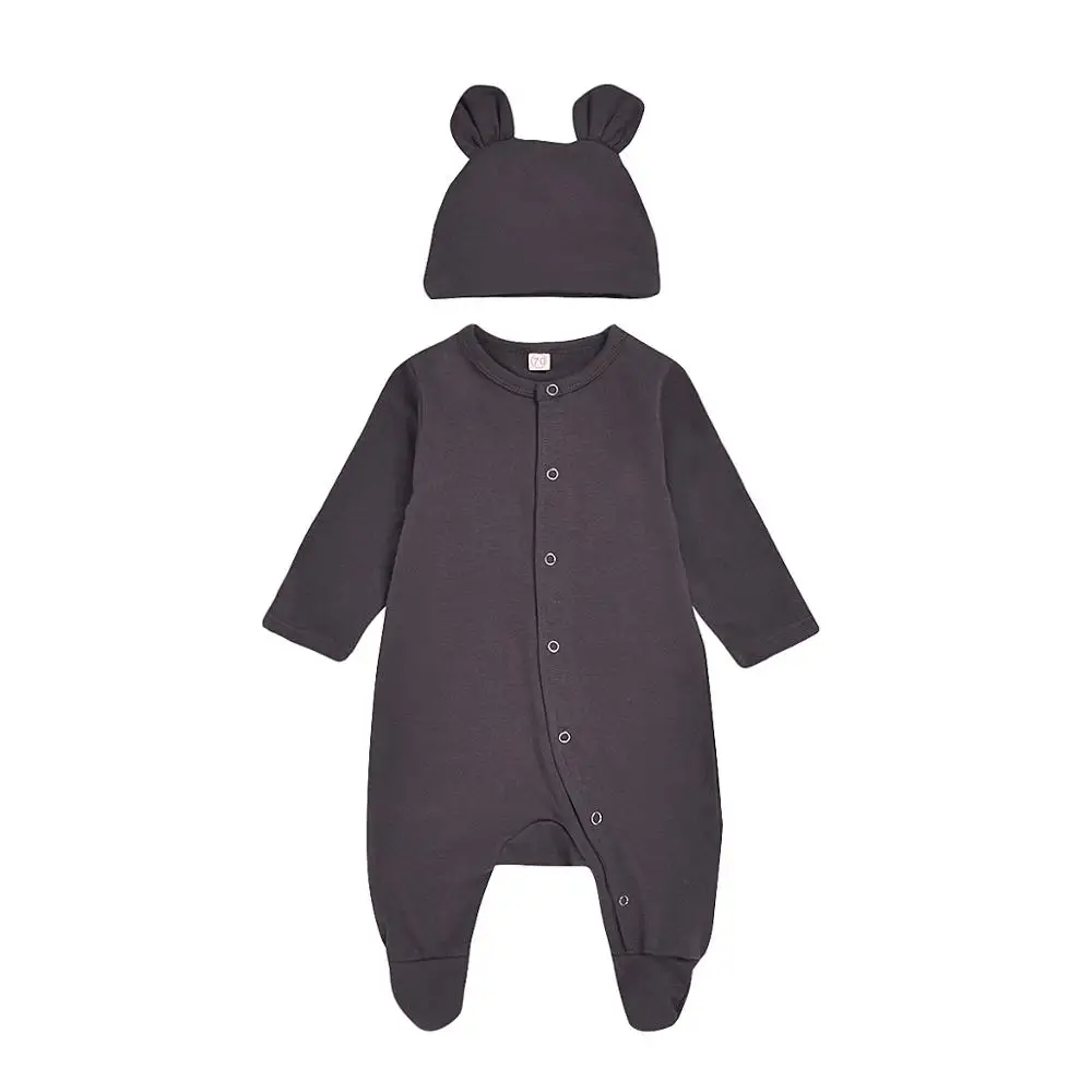 

Baby Buttons Up Sleep and Play Suit Long Sleeve Footie Romper Newborn Infant Baby Boy Sleeper Cotton Sleepwear Pijamas Pyjamas