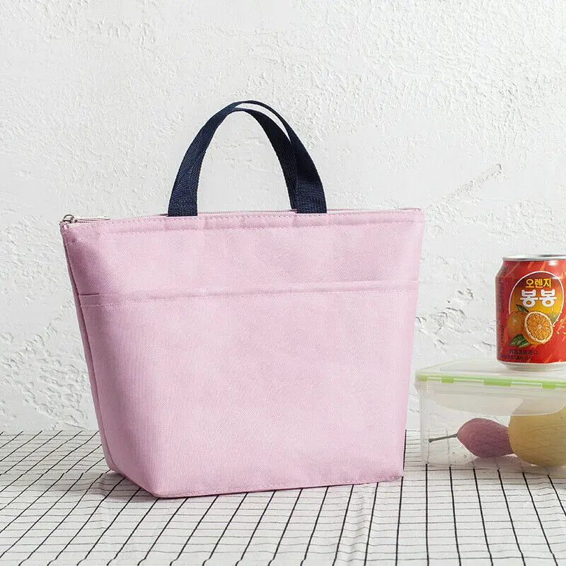 Термоизолированная сумка с охладителем сумка Bento сумка Контейнер для ланча портативный охладитель дорожная переноска для пикника Сумка - Цвет: Розовый