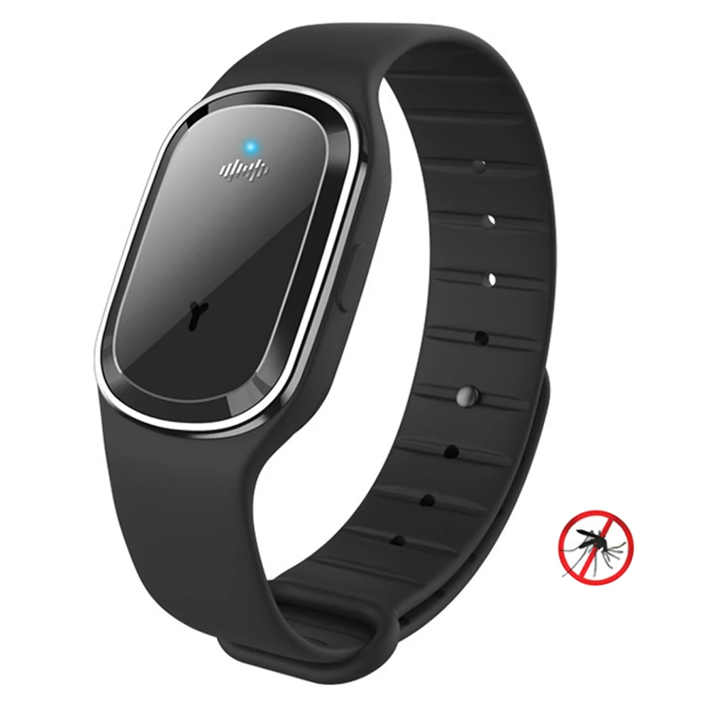 

Watch USB Charging Eco-friendly Non Toxic Ultrasonic Intelligent Compact Outdoor Indoor Protection Mosquito Repellent Bracelet
