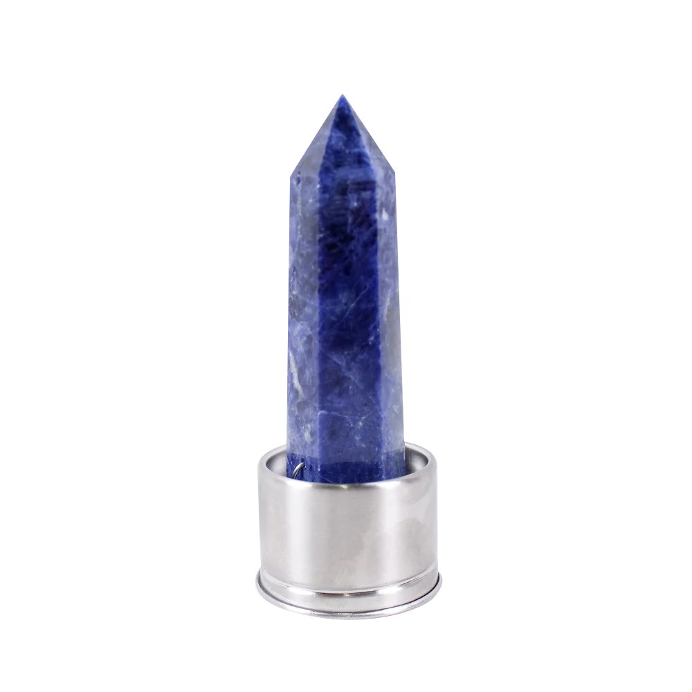 sodalite Натуральный кристалл Колонка энергия здоровый стакан для воды стеклянная бутылка для воды эликсир Кристалл обелиск палочка Исцеление натуральный драгоценный камень кварц - Цвет: sodalite