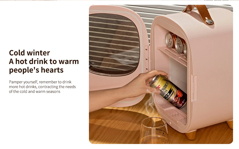 Baseus Desktop Mini Refrigerator Cold winter A hot drink to warm people's hearts
