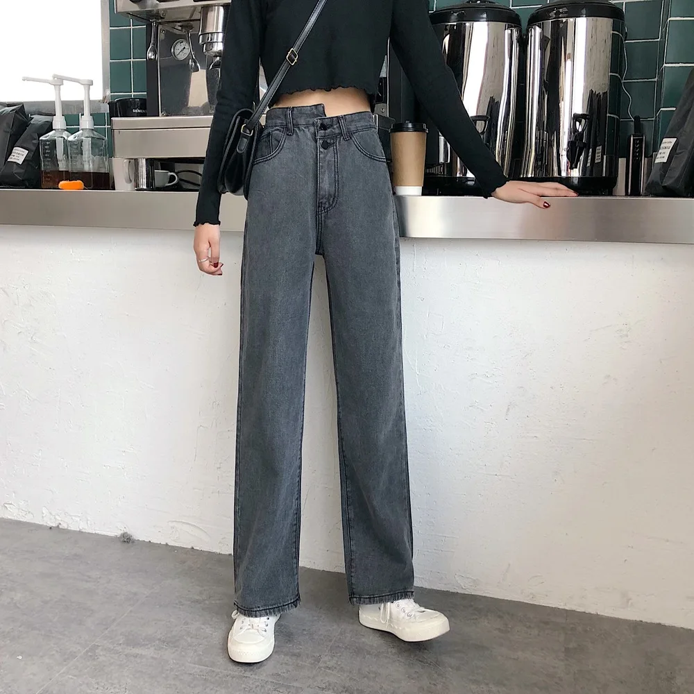

ZOSOL 2020 Spring Jeans New Style Loose-Fit Slimming High-waisted Mopping Trousers Loose Pants Korean-style by Age Pants