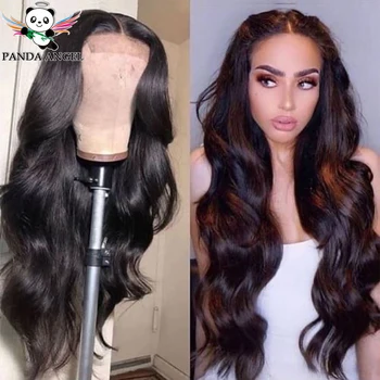

Brazilian Body Wave Lace Closure Wigs 150% Density Pre-plucked 10-30Inch Remy Human Hair Lace Closure Wigs For Black Women Panda