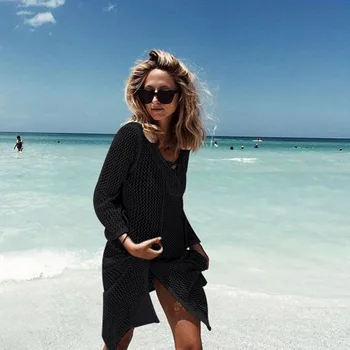 

Bathing Suit Cover Ups Beach Woman Crochet Knitted Beach Cover Up Beach Dresses and Tunics Plus Size Swimsuit Cover Up Womens