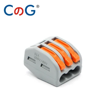 

Universal compact PCT 213 mini fast wire connector 3-core universal compact wiring conductor terminal with lever 0.08-2.5mm