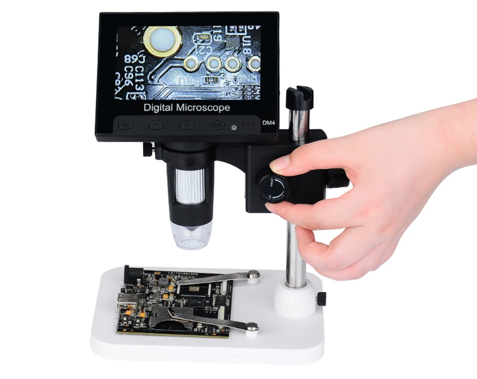 1000X электронный видео микроскоп 4,3 дюймов HD дисплей цифровой микроскоп телефон Ремонт лупа USB микроскоп