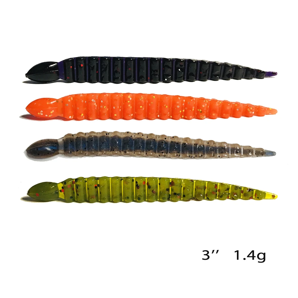 Trout Soft Rubber Baits Shad Floating Worms 76mm 1.4g Dropshot Leech Soft  Plastic Drop Shot Rigs Fishing Tackle Artificial Baits