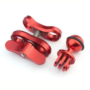 

Diving Lamp Ball Butterfly Clip Arm Clamp Mount + Aluminum Ball Base Adapter Support For GOPRO HERO Camera F17B