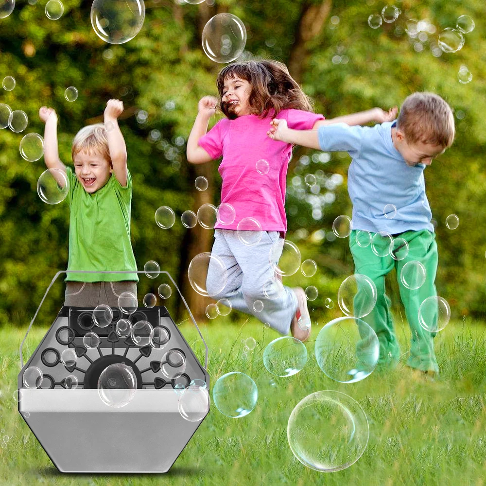 

Compact Size Automatic Bubble Machine with Wireless Remote Control for Wedding Birthday Party Live Concert DJ Bar KTV Stage