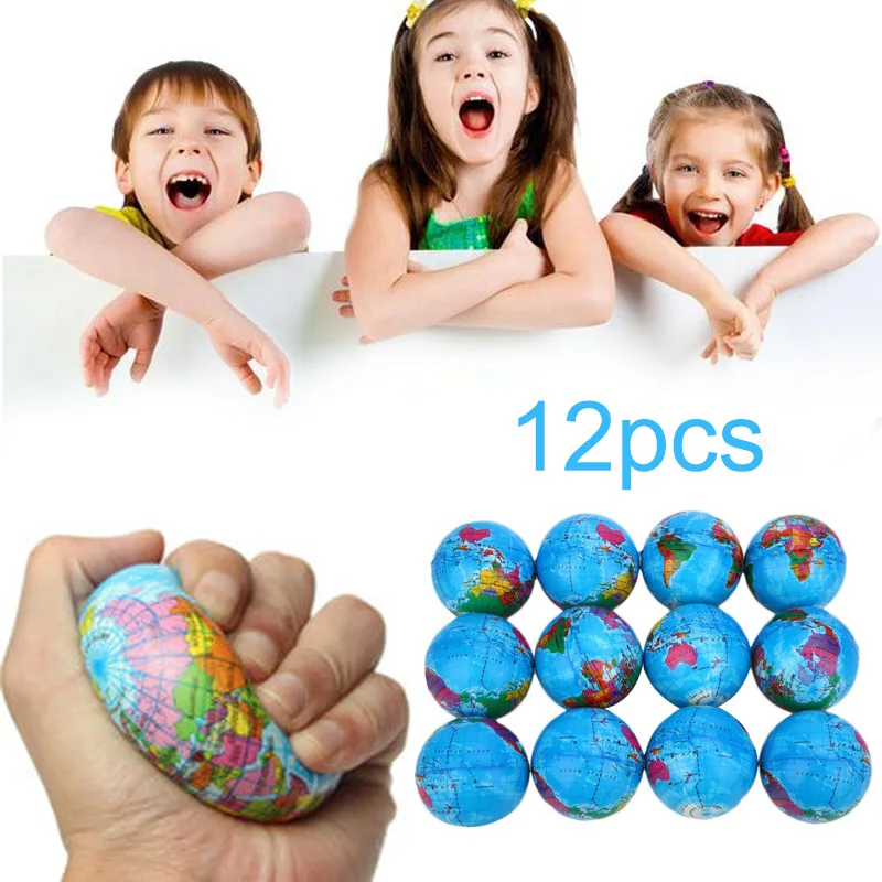 6,3 см Глобус мяч надувной губка эластичный пресс мягкое игрушка красочные
